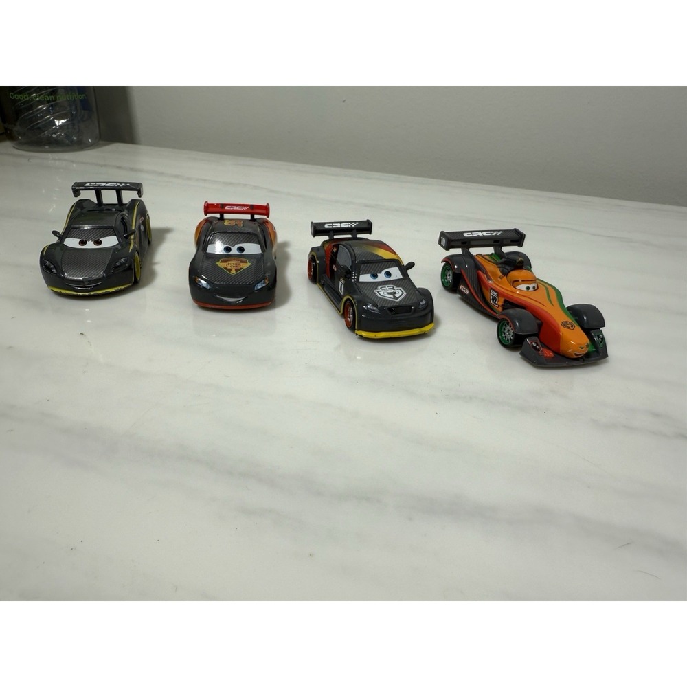 Disney Pixar‎ Cars Carbon Diecast 4-Pack McQueen Schnell Hamilton Clutchgoneski